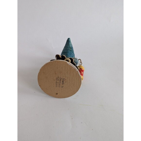 Vintage Pinecone Elf Spun Cotton Chenille Lantern Figurine Putz German - Picture 3 of 3
